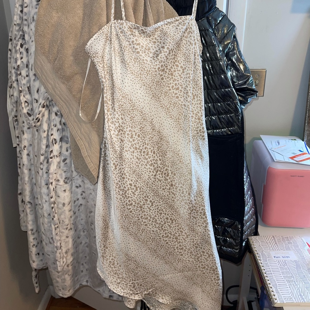 Asymmetrical leopard dress